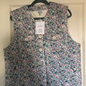 New w/ Tags "& Other Stories" Buttoned Padded Floral Print Vest